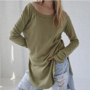 We The Free, Snowy Thermal, Free People, olive green, size Small